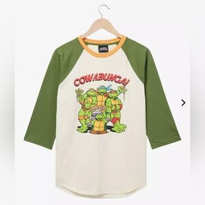 Teenage Mutant Ninja Turtles Cowabunga Raglan T-Shirt Women's Small